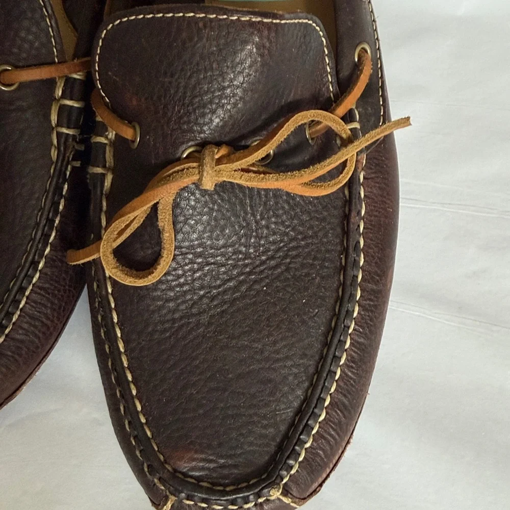 Cole Haan Dark Brown Leather Moccasin Driving Loafers Size 9.5